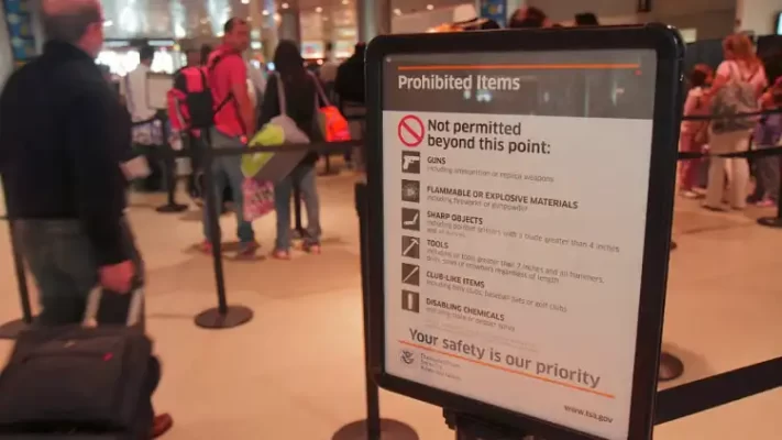 اقلام ممنوعه در پرواز خارجی